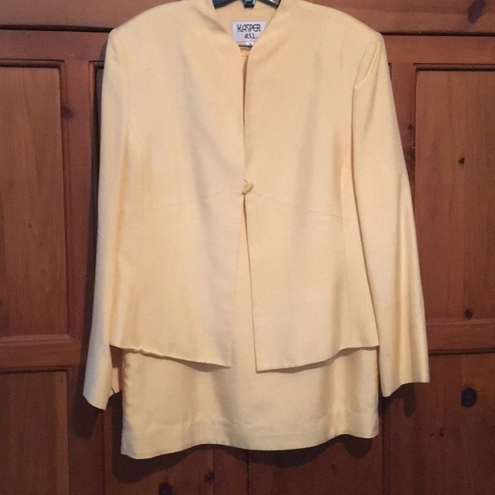 Kasper ASL 100% silk suit.